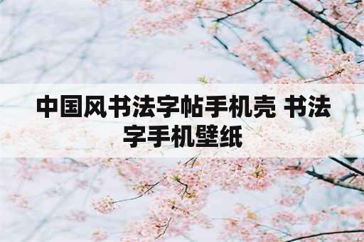 中国风书法字帖手机壳 书法字手机壁纸