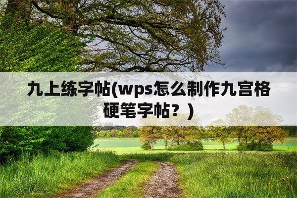 九上练字帖(wps怎么制作九宫格硬笔字帖？)