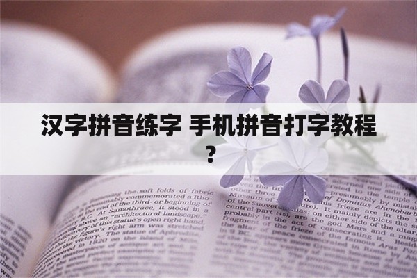 汉字拼音练字 手机拼音打字教程？